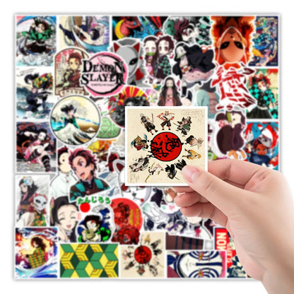 50PCS Anime New Ghost Slayer Graffiti Sticker Notebook Car Trunk Mobile Phone Decoration Waterproof Sticker