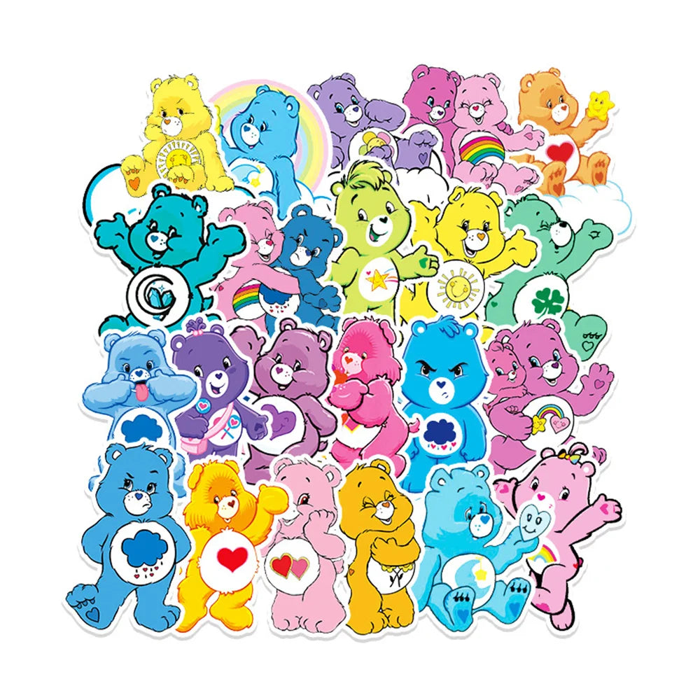 50PCS Love Bear Graffiti Sticker Personality Cartoon Animation Removable Skateboard Water Cup Luggage Sticker