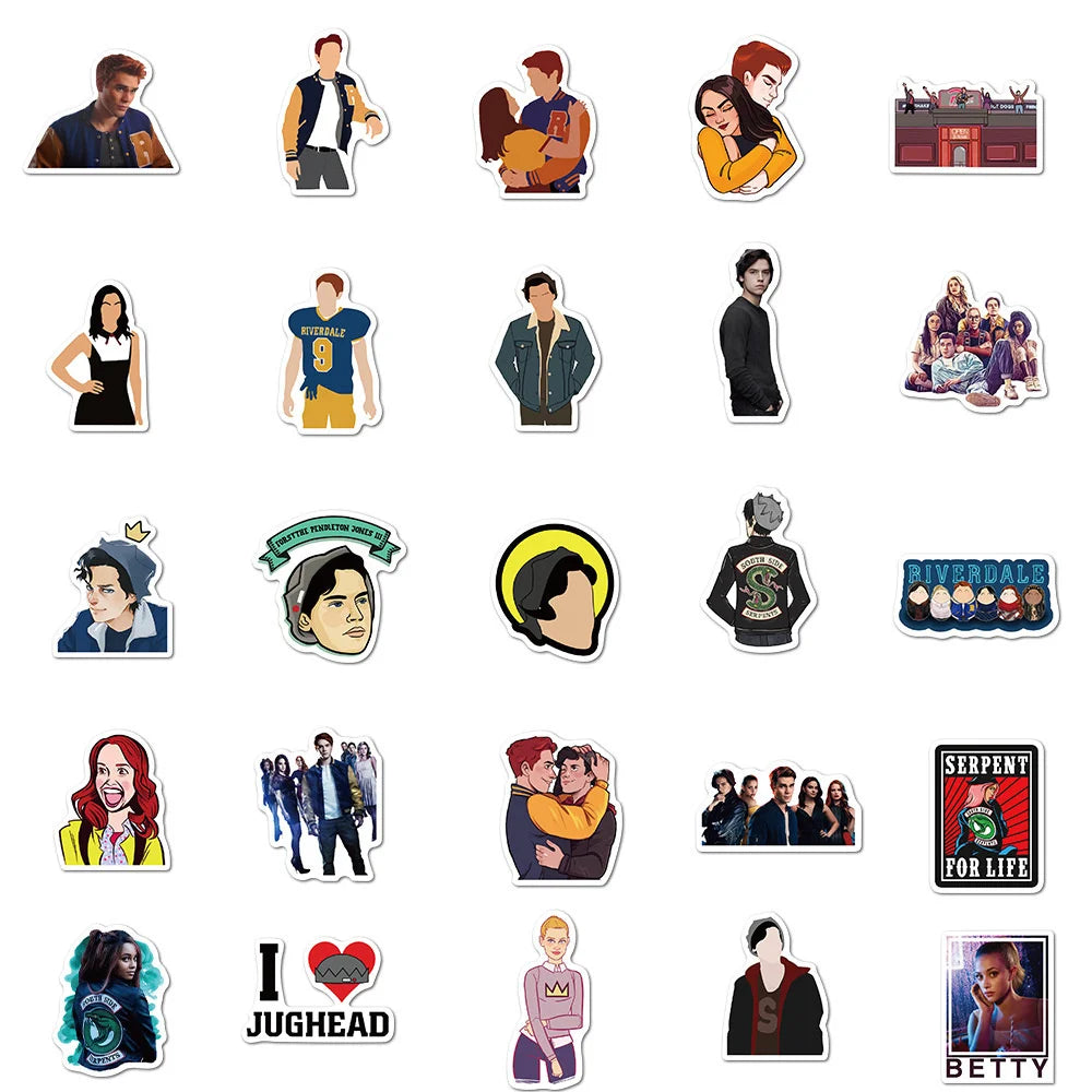 50PCS New American Drama Valley Town Cartoon Graffiti Waterproof Sticker Suitcase Notebook SkateboardRefrigerator