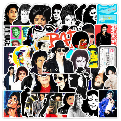 50PCS Michael Jackson Trend Personalized Decoration Graffiti Waterproof Sticker Notebook Refrigerator Skateboard