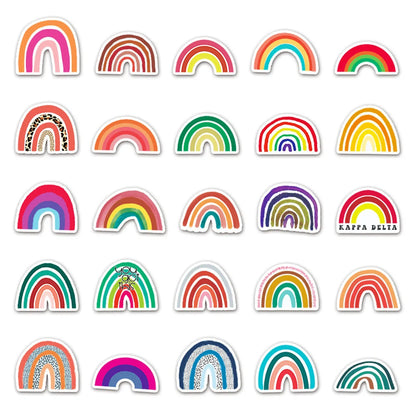 50PCS Colorful Rainbow Bridge Personalized Graffiti Waterproof Sticker Suitcase Notebook Refrigerator Skateboard