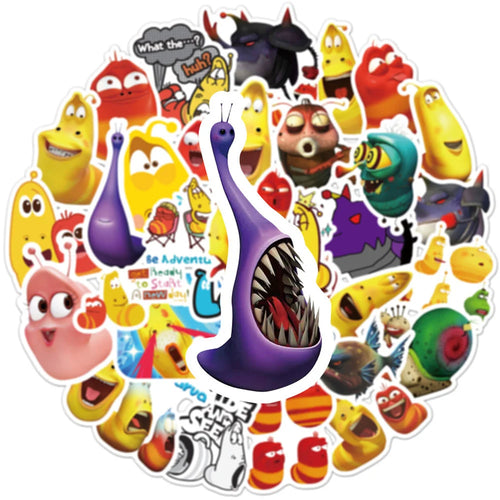 60PCS Hilarious Animation Cartoon Graffiti Waterproof Helmet Laptop Luggage Bicycle Skateboard Cute PVC Stickers