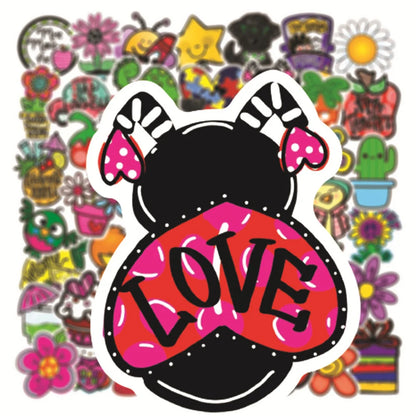 50PCS Small Fresh Cartoon Animal Graffiti Stickers Notebook Skateboard Water Cup Trolley Case Stickers