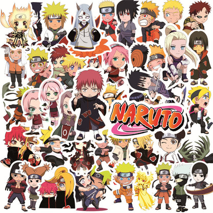 50PCS Chibi Naruto Stickers - Cute Anime Decals for Laptops, Water Bottles, Notebooks & Naruto Fan Gifts