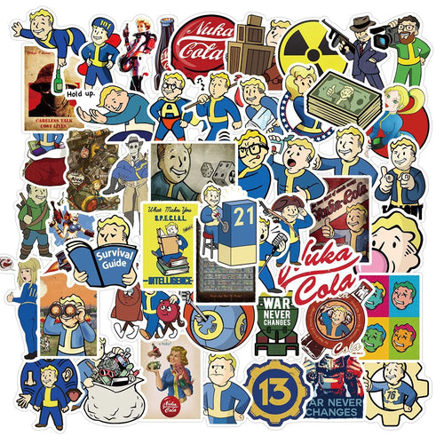 50PCS     FalloutGame Graffiti Waterproof Sticker Suitcase Notebook Skateboard Refrigerator Stationery Box Water Cup