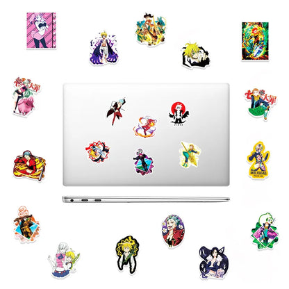 50PC Seven Deadly Sins Stickers Cartoon Personality Comics Suitcase Stickers DIY Skateboard Refrigerator Graffiti Stickers