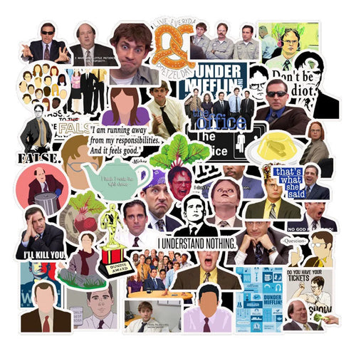 50PCS American Drama The Office Graffiti Waterproof Sticker Suitcase Notebook Refrigerator Stationery Box Helmet