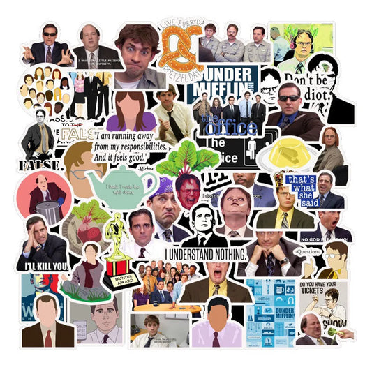50PCS American Drama The Office Graffiti Waterproof Sticker Suitcase Notebook Refrigerator Stationery Box Helmet