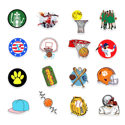 50PCS New Sports Collection Graffiti Stickers Car Trunk Phone Waterproof Stickers Graffiti Decoration Wholesale