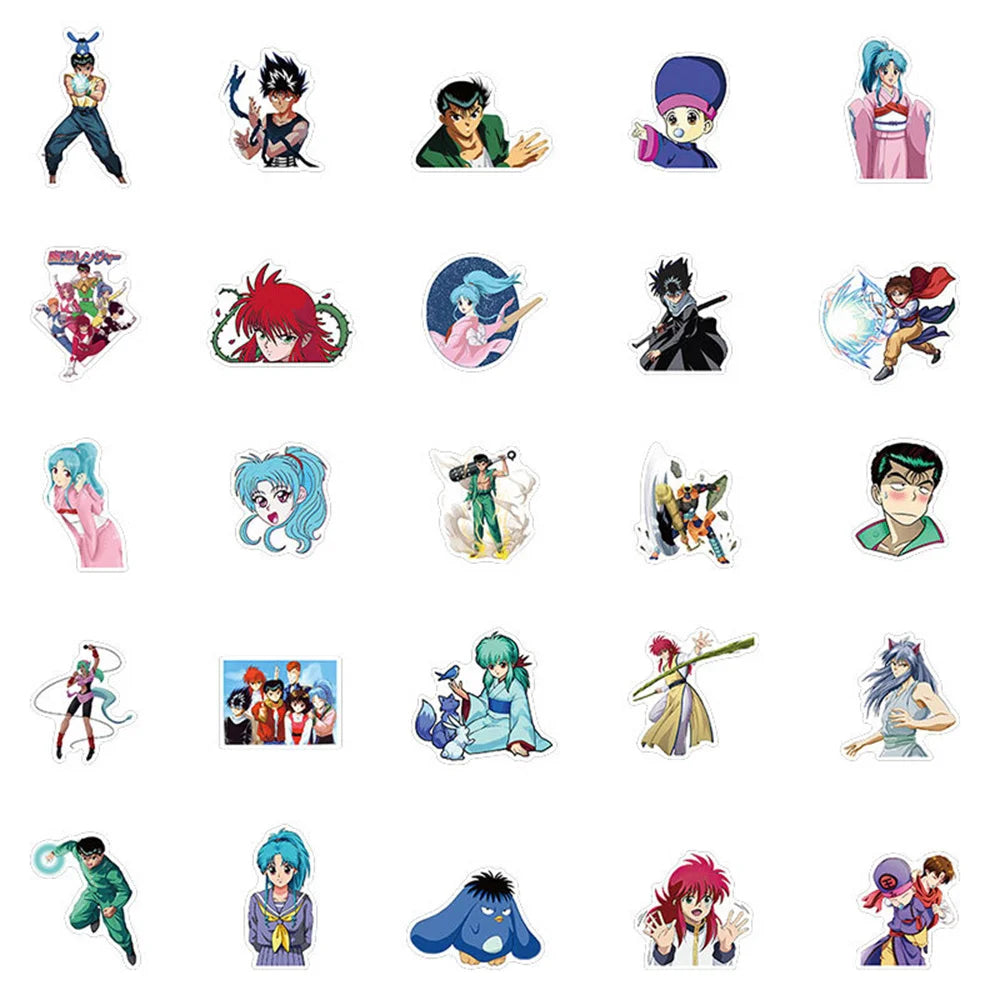50PCS Japanese Animation Youyou White Book Graffiti Waterproof Sticker Suitcase Notebook Refrigerator Skateboard
