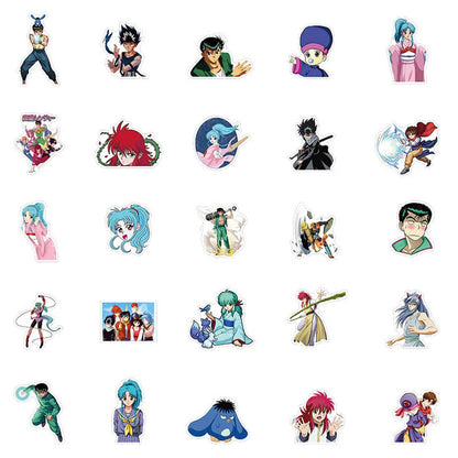 50PCS Japanese Animation Youyou White Book Graffiti Waterproof Sticker Suitcase Notebook Refrigerator Skateboard