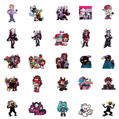 50PCS Friday Night Funkin Game Graffiti Waterproof Sticker Suitcase Notebook Refrigerator SkateboardStationeryBox