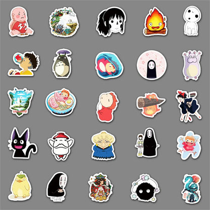 50PCS new super-burning cartoon day man Miyazaki Hayao Miyazaki animated graffiti decorative luggage waterproof stickers