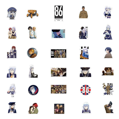 50PCS   Animation 86 Eighty Six-86: Nonexistent Theater Personalized Graffiti Waterproof StickerStationeryBoxHelmet