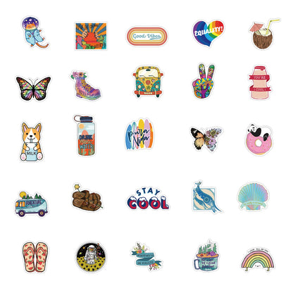 50PCS New Cartoon Stickers Decorative Luggage Motorcycle Trolley Case Laptop Waterproof Stickers