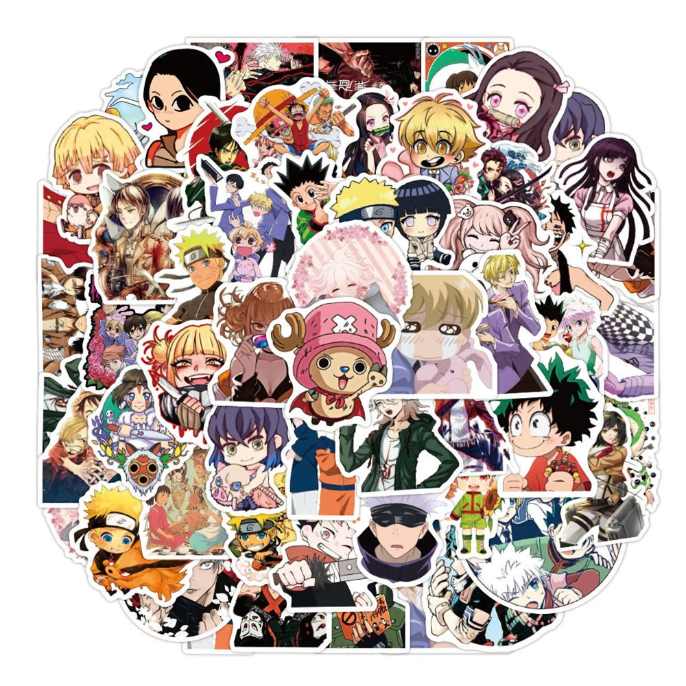 50PCS Japanese Man Mix Combination Graffiti Sticker Cartoon Mug Car Trunk Notebook Scooter Sticker