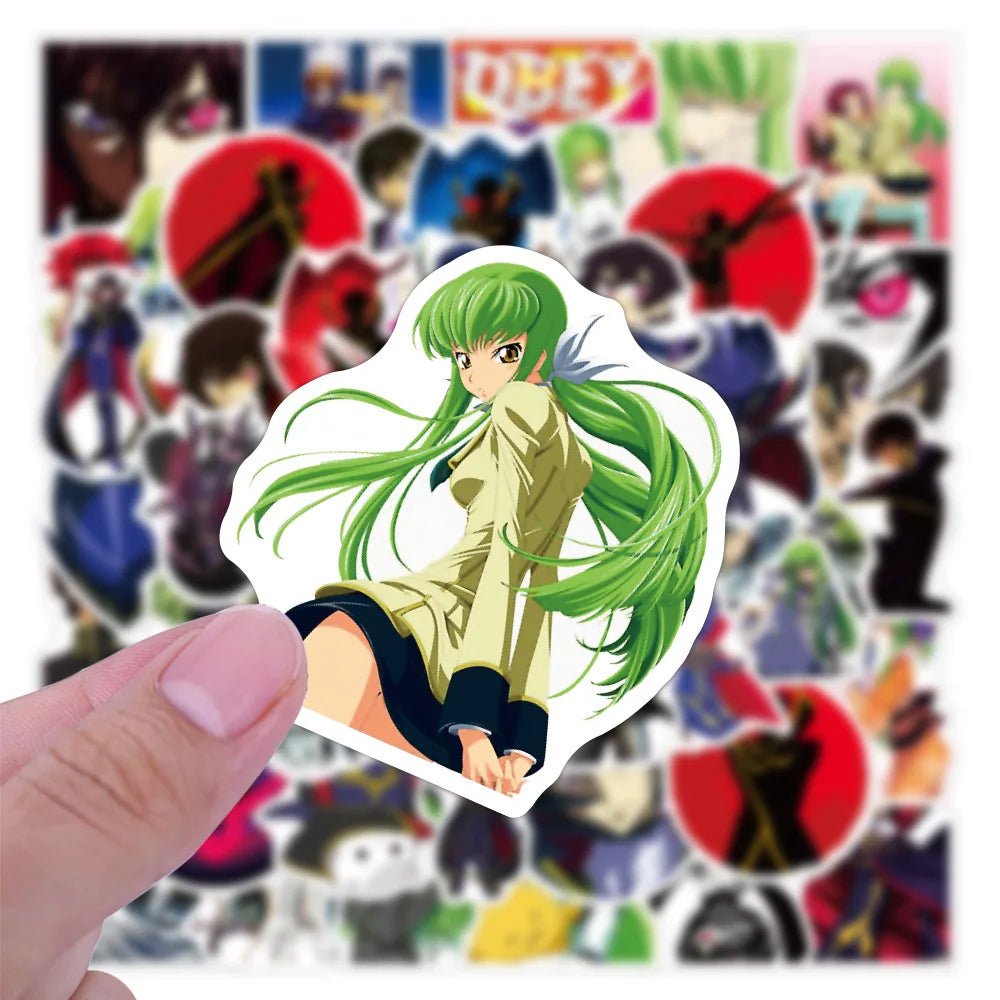 50pcs Anime CODE GEASS Lelouch’s Rebel Stickers Cartoon Graffiti Motorcycle Laboratory Furniture Luggage Toy DIY