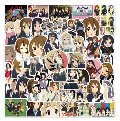 50pcs Cartoon Animation K-ON Light Tone Girl Graffiti Sticker Trunk Helmet Refrigerator Notebook Sticker