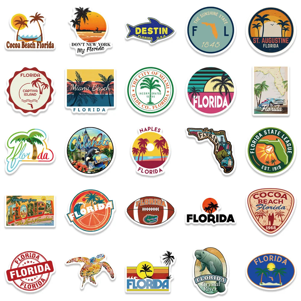 50PCS Classic Logo Personality Graffiti Laptop Guitar Motorcycle Luggage Skateboard Bike Waterproof Sticker