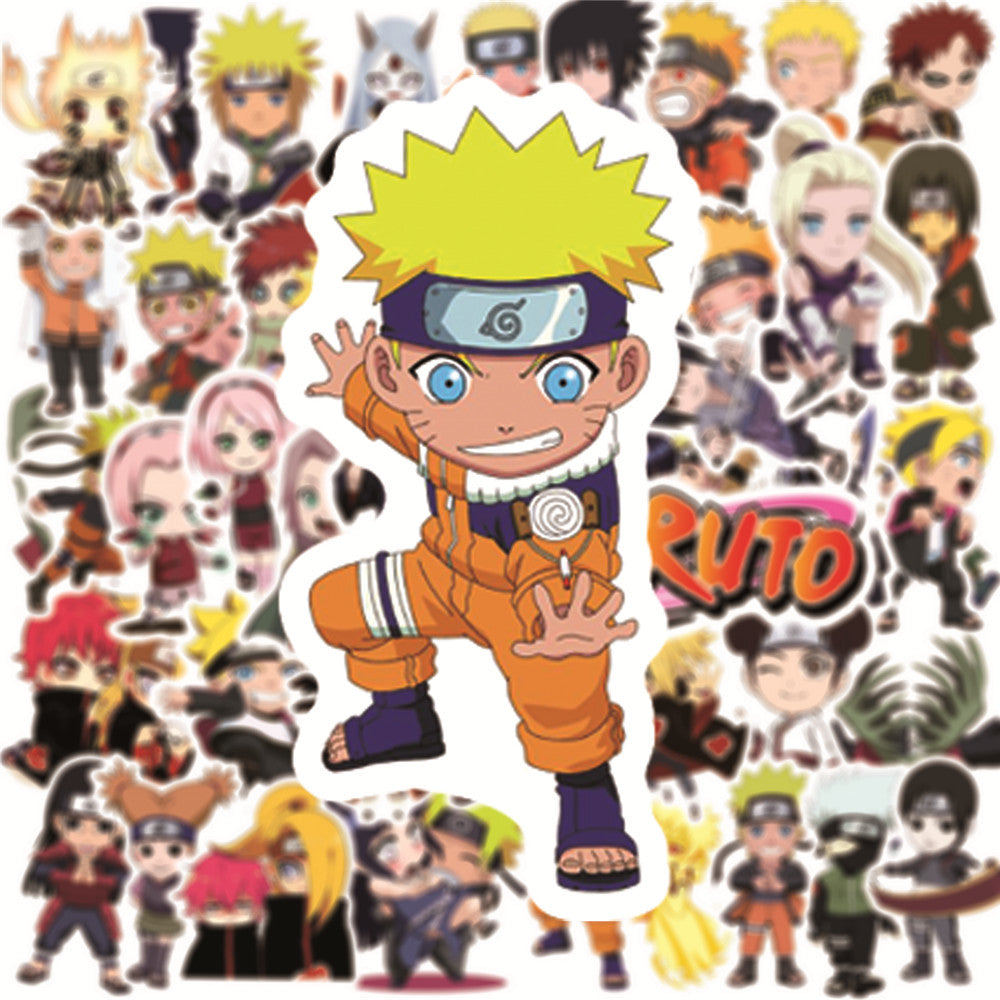 50PCS Chibi Naruto Stickers - Cute Anime Decals for Laptops, Water Bottles, Notebooks & Naruto Fan Gifts