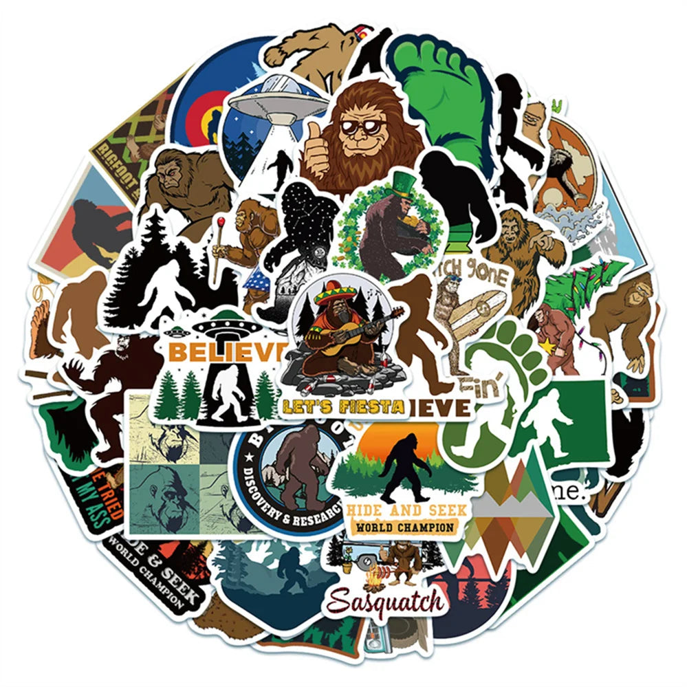 50 Outdoor Adventure Cartoon Gorilla Diary Doodle Suitcase Skateboard Decoration Waterproof Sticker Toy