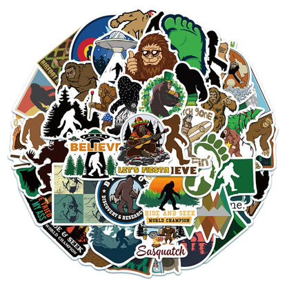 50 Outdoor Adventure Cartoon Gorilla Diary Doodle Suitcase Skateboard Decoration Waterproof Sticker Toy