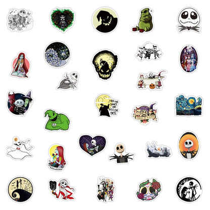50PCS Cartoon Film and Television Christmas Fright Night Graffiti Stickers Personalized Fashion Creative Trend DIY Exquisite Decorative Decals for Cups Helmets Skateboards Popular Stickers Toys