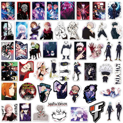 50PCS cartoon animation spell return battle graffiti stickers, personalized DIY luggage laptop waterproof decorative sticker toys
