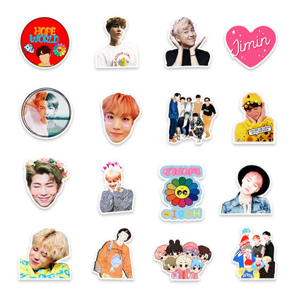 100pcs Korean Men's Troupe RM Graffiti Sticker DIY Suitcase Laptop Scooter Guitar Star Sticker Waterproof