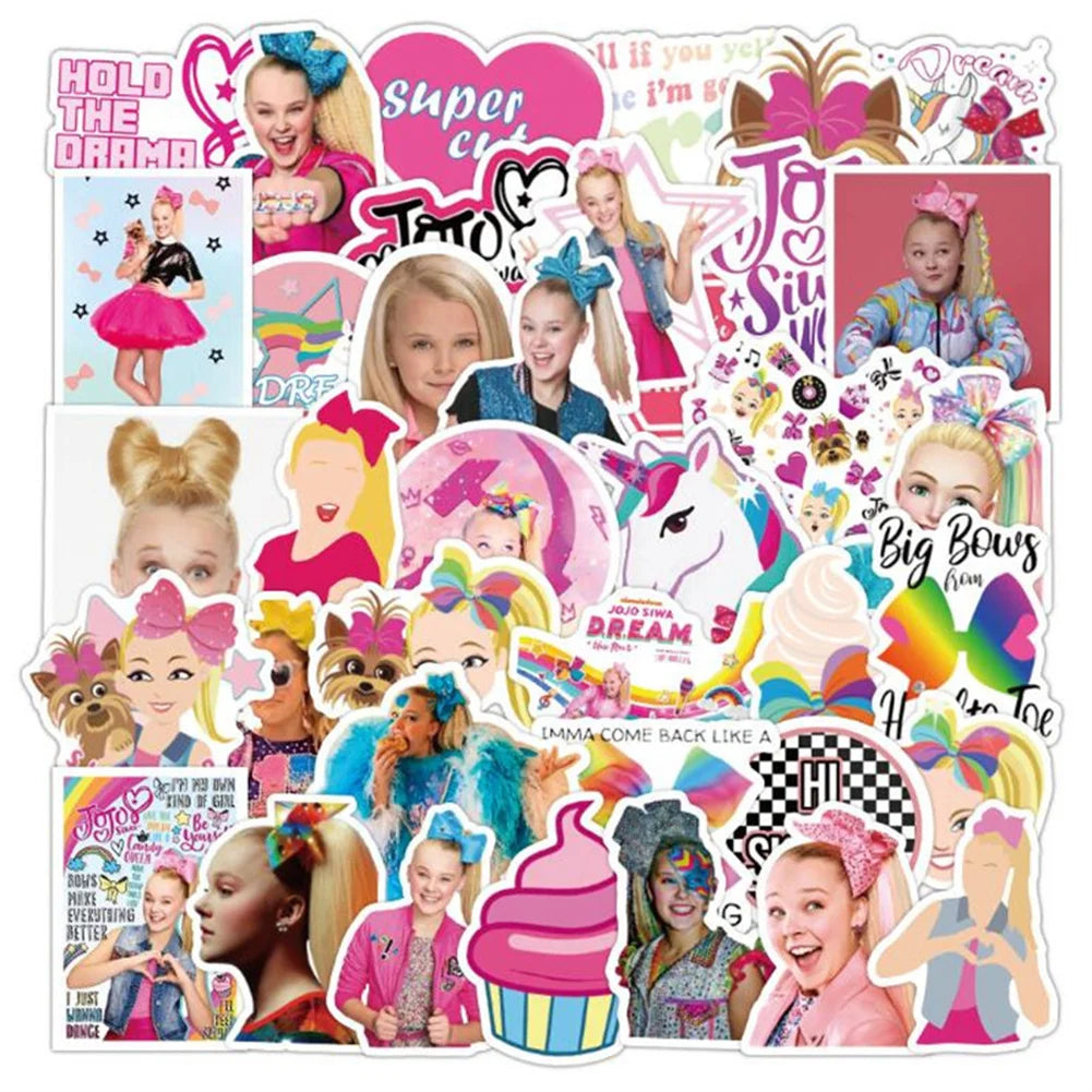 50PCS   CuteGirl Notebook Hand Account Graffiti Skateboard Suitcase Decoration Waterproof Sticker Toy