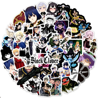 50PCS Anime Black Clover Graffiti Laptop Guitar Motorcycle Luggage Skateboard Bike Waterproof Sticker
