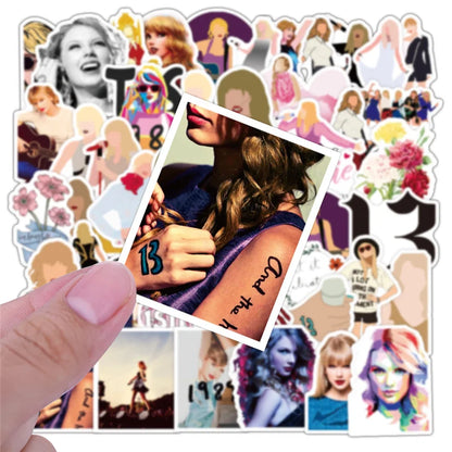 50PCS Taylor Singer Game Graffiti Sticker Suitcase Car Motorcycle Mobile Phone Sticker Personality Decoration