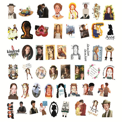 50PCS Small Annie Inspirational American Drama Creative Cartoon Graffiti Waterproof StickerSuitcaseNotebookHelmet