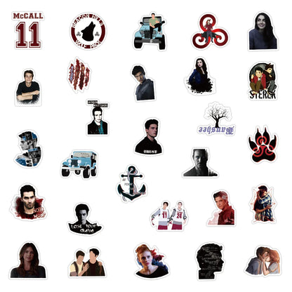 50PCS American Drama Teen Wolf Graffiti Sticker Waterproof Suitcase Notebook Refrigerator Personality Water Cup
