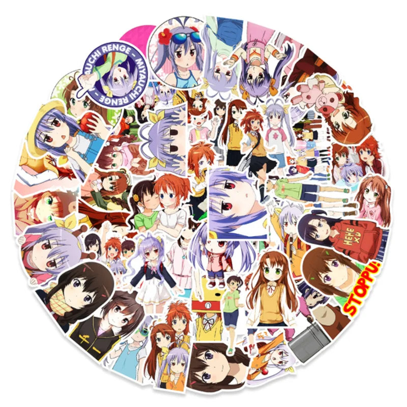 50PCS Anime Leisurely Cartoon Daily King Graffiti Decoration Suitcase Laptop Waterproof Sticker Toy