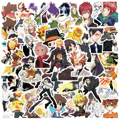 50PCS cartoon and anime family teacher character series decorative style graffiti stickers, personalized, fashionable and creative DIY exquisite decorative decals suitable for cups, helmets, skateboards and popular sticker toys
