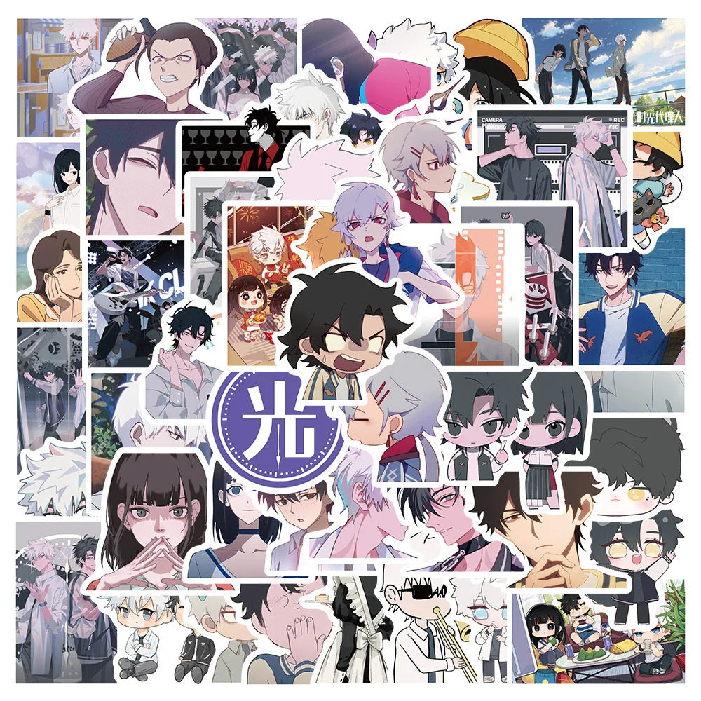 50PCS Cartoon Anime Manga Time Agent Stickers Luggage Notebook Water Cup Decoration Graffiti Sticker