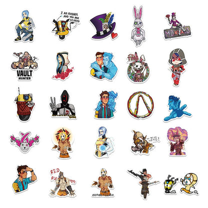50PCS Game Borderlands Borderlands Sticker Laptop Guitar Skateboard Waterproof Sticker