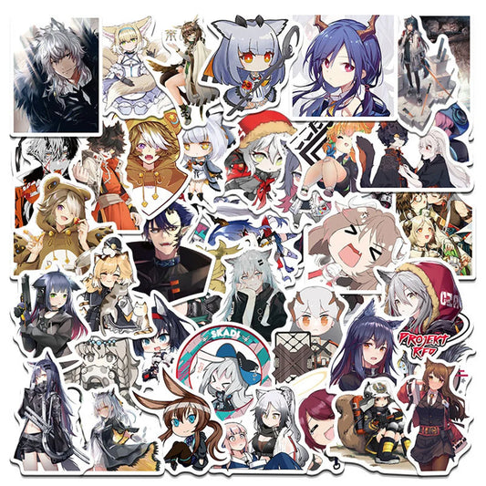 50PCS Art Illustration Popular Creative Cartoon Animation Game Tomorrow's Ark Character Series Decorative Style Graffiti Stickers Personality Fashion Creative DIY Exquisite Decorative Decals Suitable For Cups, Helmets, Skateboards Popular Stickers Toys