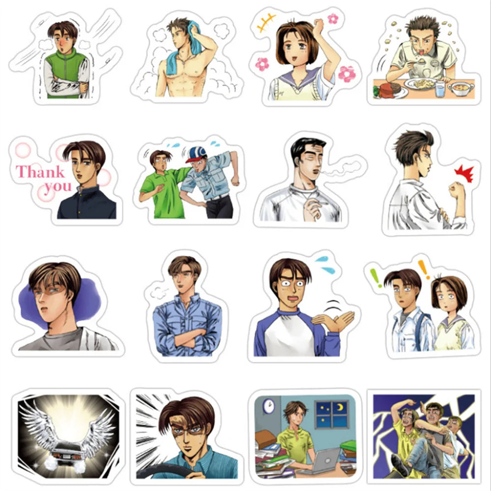 50PCS cartoon Japanese anime character decorative style graffiti stickers, personalized, fashionable and creative trend DIY exquisite decorative decal cups, helmets, skateboard popular sticker toys