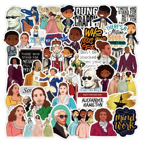 50PCS cartoon graffiti stickers that do not repeat the decorative styles of Korean and American TV series characters, personalized, fashionable and creative DIY exquisite decorative decal cups, helmets, skateboard popular sticker toys