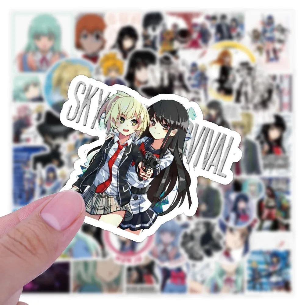 50pcs Japanese Animation Sky Invasion Graffiti Sticker Guitar Car Trunk Notebook Water Cup