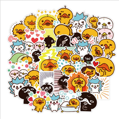 50PCS Cute Big-billed Duck Cartoon Anime Graffiti Notebook Suitcase Iron Toy