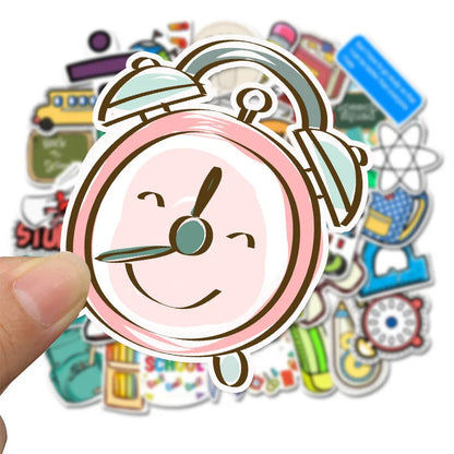 50PCS Creative School Stationery Children's Toys Graffiti Notebook Mobile Phone Manual Sticker Waterproof