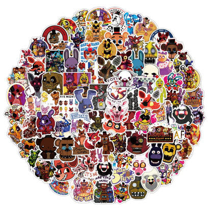 50PCS Teddy Bear's Five Night Harem Graffiti Sticker Notebook Skateboard Suitcase Waterproof Sticker Custom