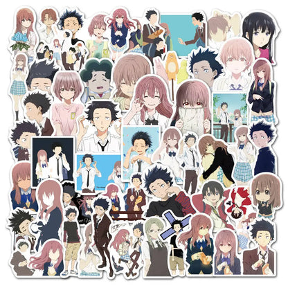 50PCS Art Illustration Popular Creative Cartoon Japanese Campus Anime Characters Series Decorative Style Graffiti Stickers Personality Fashion Creative DIY Exquisite Decorative Decals Suitable For Cups, Helmets, Skateboards Popular Stickers Toys