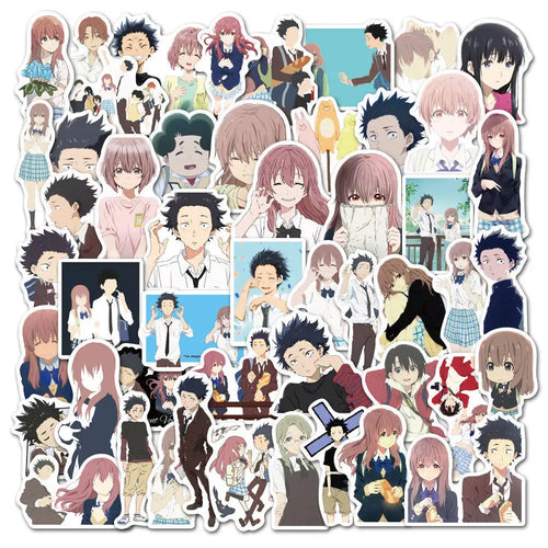 50PCS Art Illustration Popular Creative Cartoon Japanese Campus Anime Characters Series Decorative Style Graffiti Stickers Personality Fashion Creative DIY Exquisite Decorative Decals Suitable For Cups, Helmets, Skateboards Popular Stickers Toys