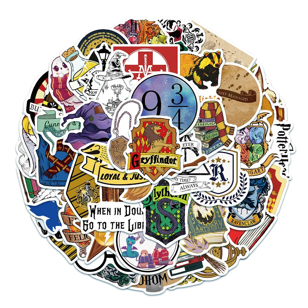 50PCS Small Fresh Cartoon Icon Personalized Creative Decoration Graffiti Waterproof Sticker Notebook Refrigerator