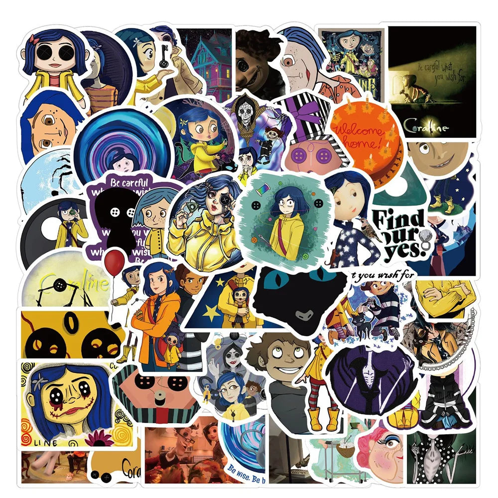 50PCS   Thriller Movie Ghost Mother Graffiti Waterproof Sticker Suitcase Notebook Mobile Phone Refrigerator Helmet