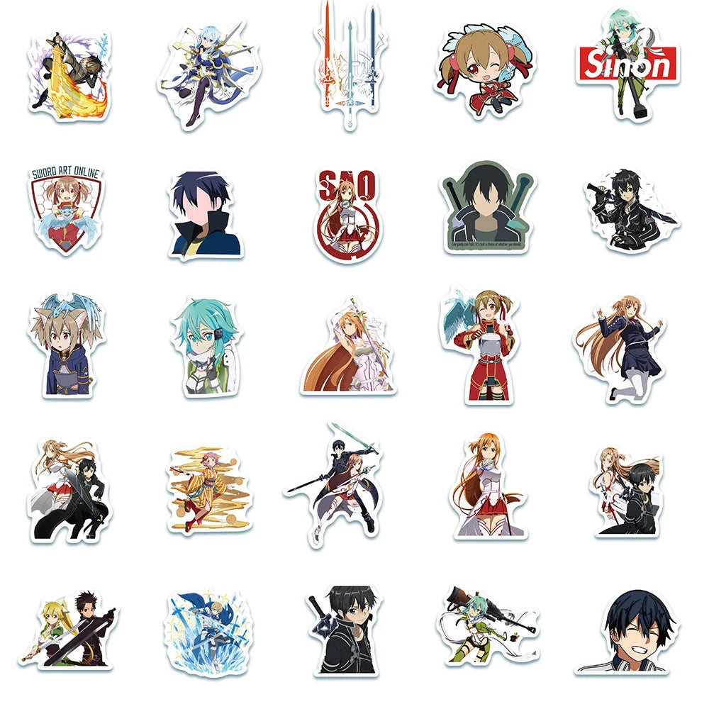50PCS New Animation Sword Shenyu Graffiti Waterproof Sticker Suitcase Notebook Refrigerator Skateboard Water Cup